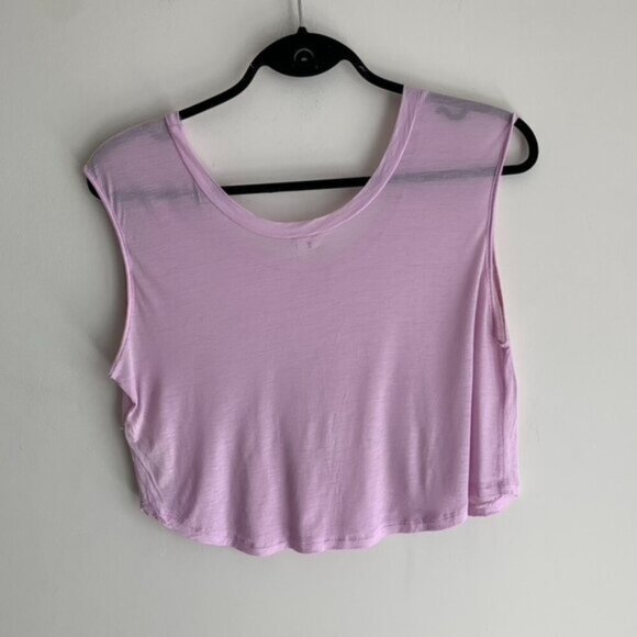 Aritzia Wilfred Muscle Tee T-shirt Cropped sleeveless lilac purple Size XS - Picture 12 of 14
